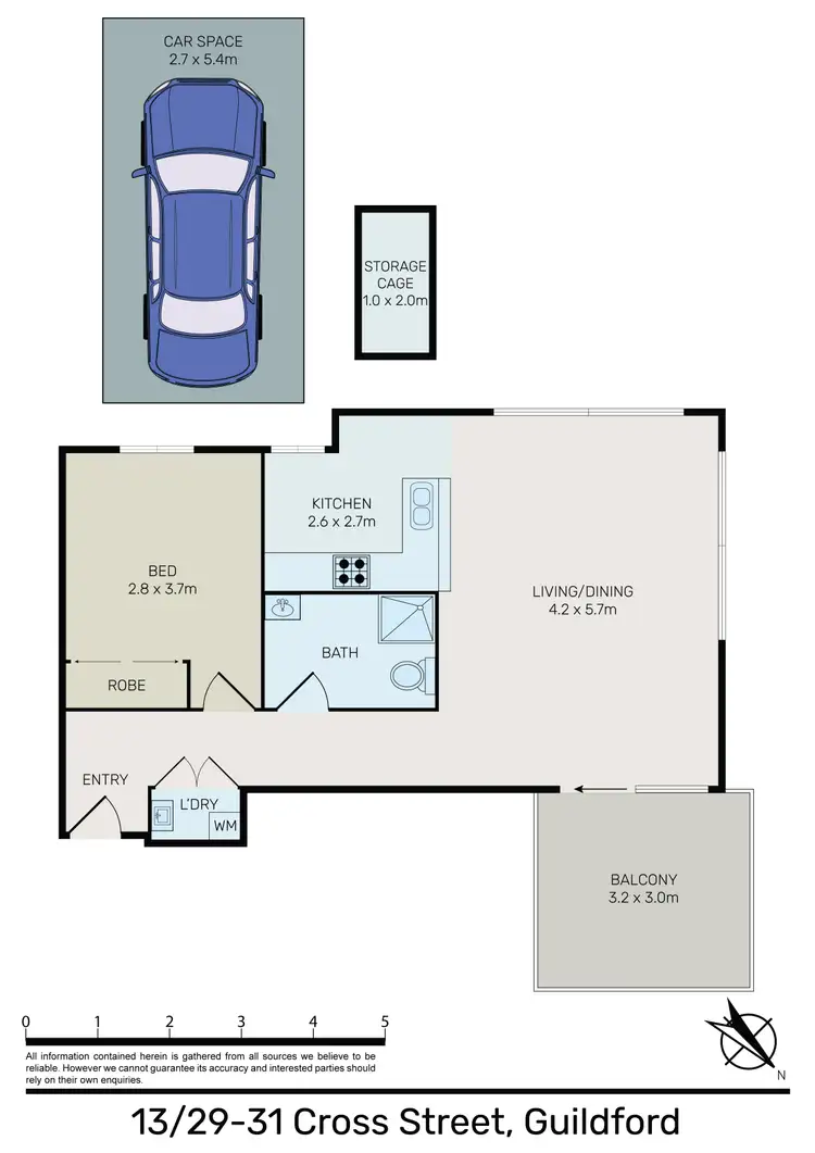 Floorplan of Homely unit listing, 13/29-31 Cross Street, Guildford NSW 2161