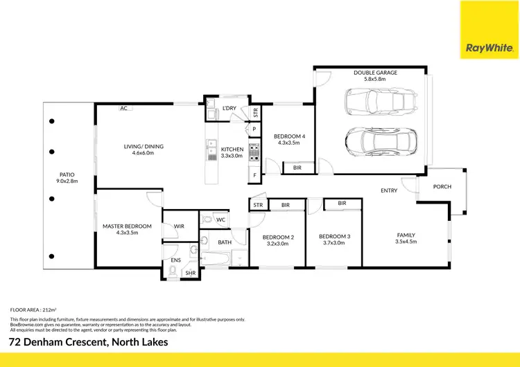 Floorplan of Homely house listing, 72 Denham Crescent, North Lakes QLD 4509