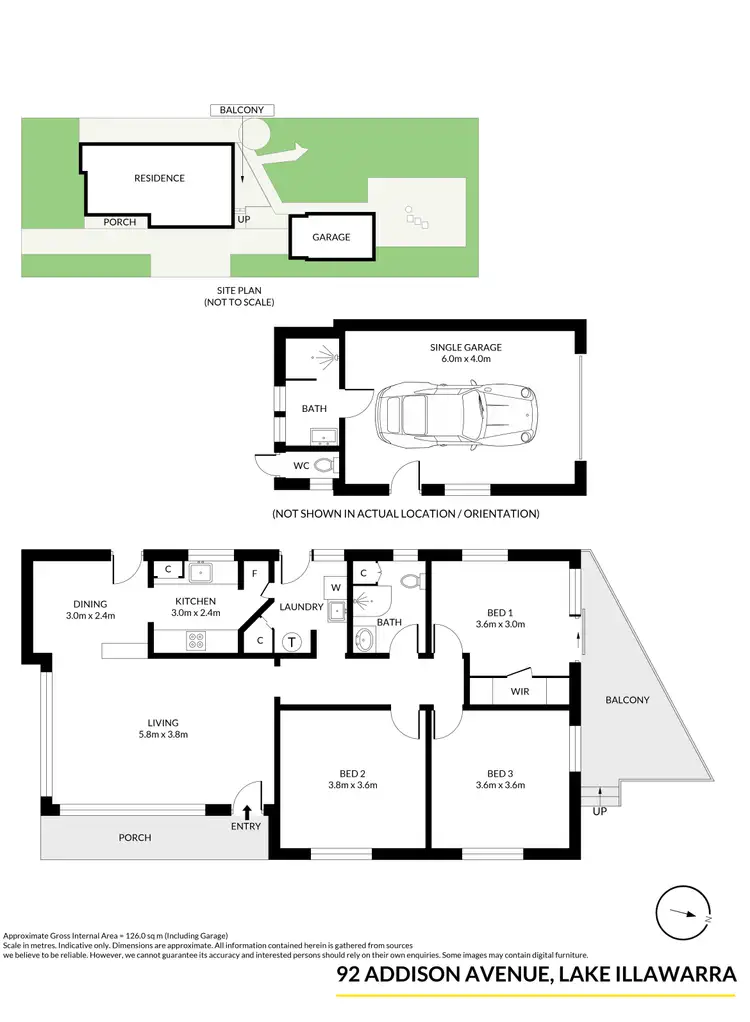 Floorplan of Homely house listing, 92 Addison Avenue, Lake Illawarra NSW 2528