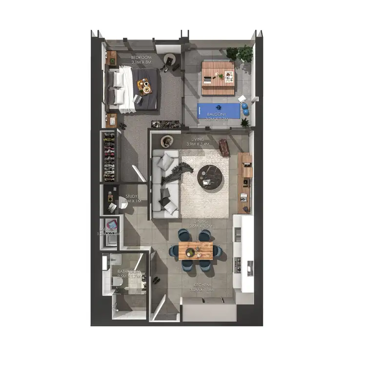 Floorplan of Homely apartment listing, 51505/2c Figtree Drive, Sydney Olympic Park NSW 2127