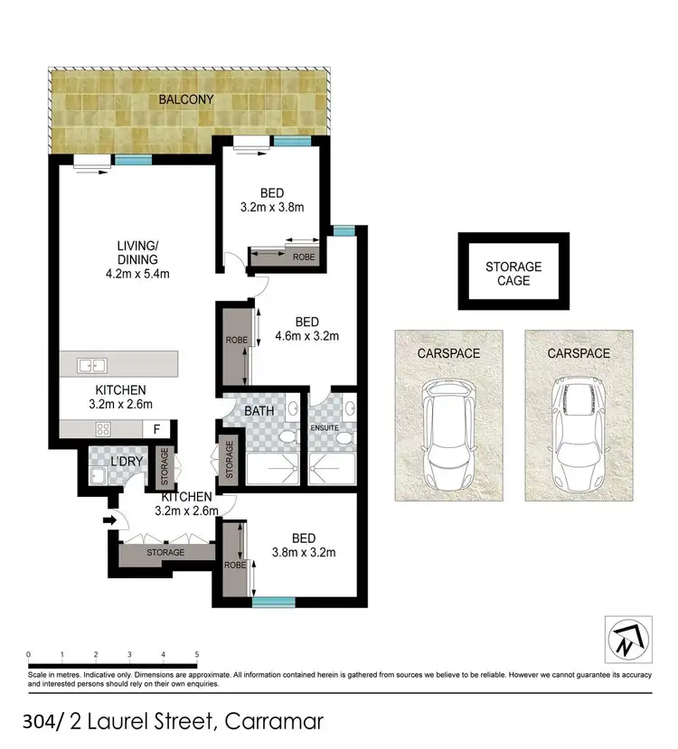 Floorplan of Homely house listing, 304/2 Laurel Street, Carramar NSW 2163