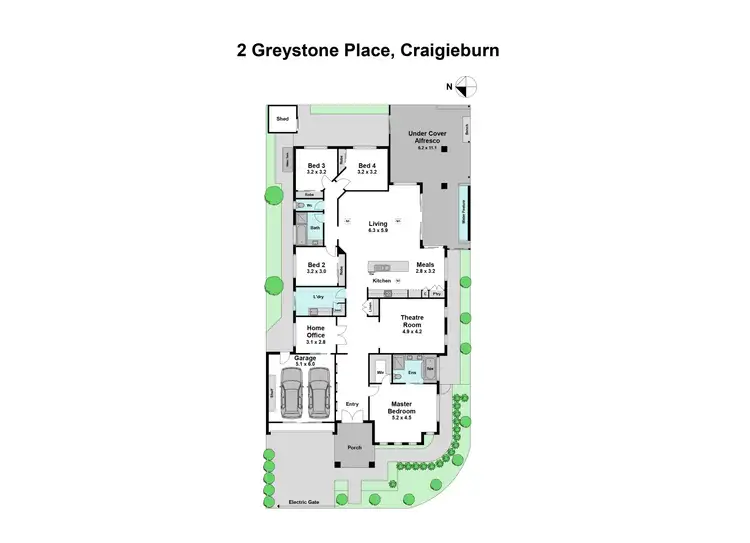 Floorplan of Homely house listing, 2 Greystone Place, Craigieburn VIC 3064