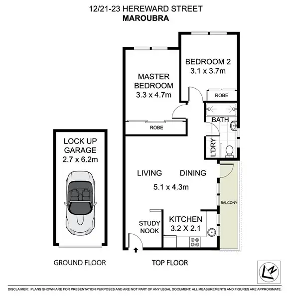 Floorplan of Homely unit listing, 12/21-23 Hereward Street, Maroubra NSW 2035