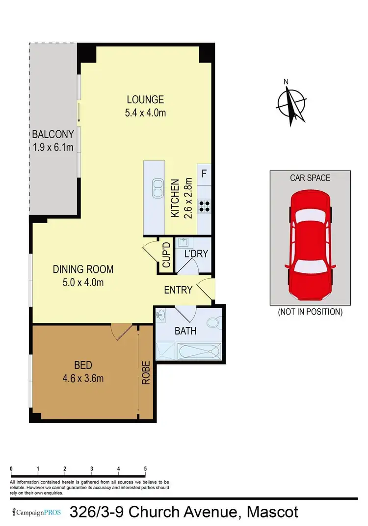 Floorplan of Homely apartment listing, 326/3-9 Church Avenue, Mascot NSW 2020