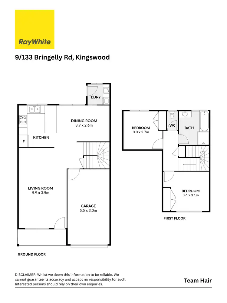 Floorplan of Homely townhouse listing, 9/133 Bringelly Road, Kingswood NSW 2747