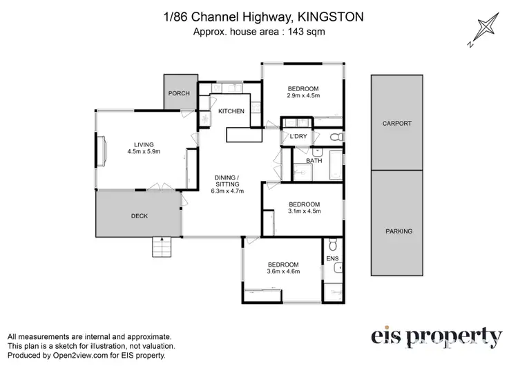 Floorplan of Homely house listing, 1/86 Channel Highway, Kingston TAS 7050