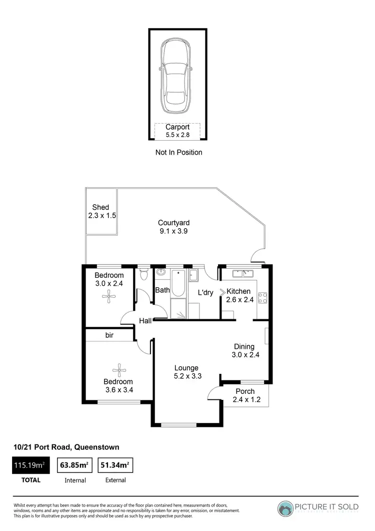 Floorplan of Homely unit listing, 10/21 Port Road, Queenstown SA 5014