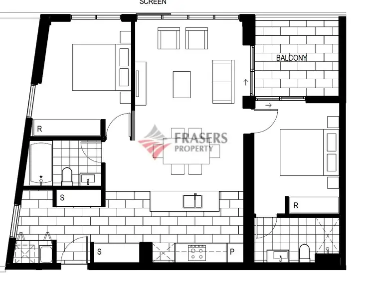 Floorplan of Homely apartment listing, 1307/15 Brodie Spark Dr, Wolli Creek NSW 2205