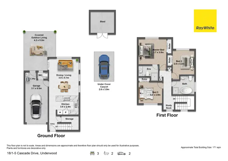 Floorplan of Homely townhouse listing, 18/1-5 Cascade Dr, Underwood QLD 4119