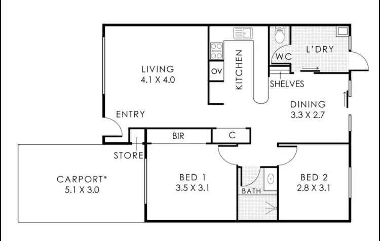 Floorplan of Homely unit listing, 5/169 Tyler Street, Tuart Hill WA 6060
