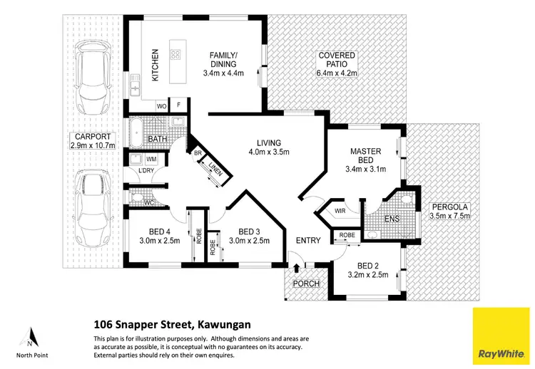 Floorplan of Homely house listing, 106 Snapper Street, Kawungan QLD 4655