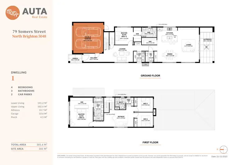 Floorplan of Homely house listing, D1 & D2/79 Somers Street, North Brighton SA 5048