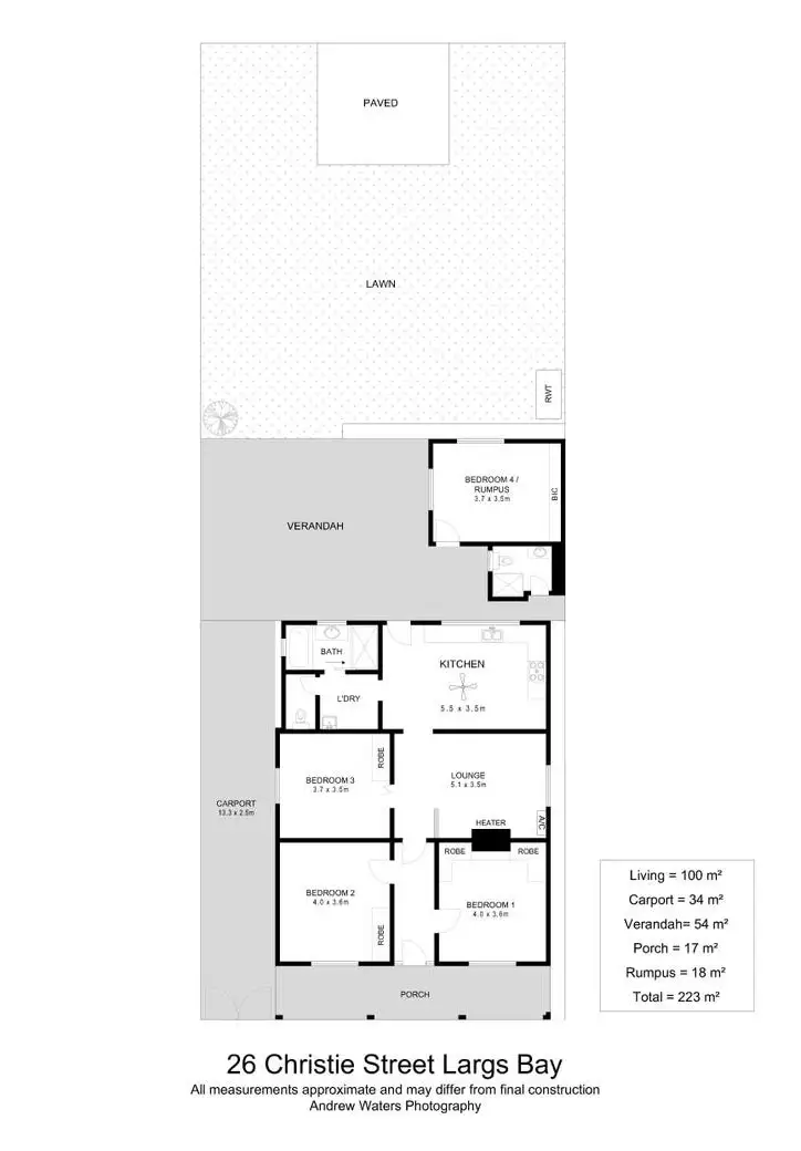 Floorplan of Homely house listing, 26 Christie Street, Largs Bay SA 5016