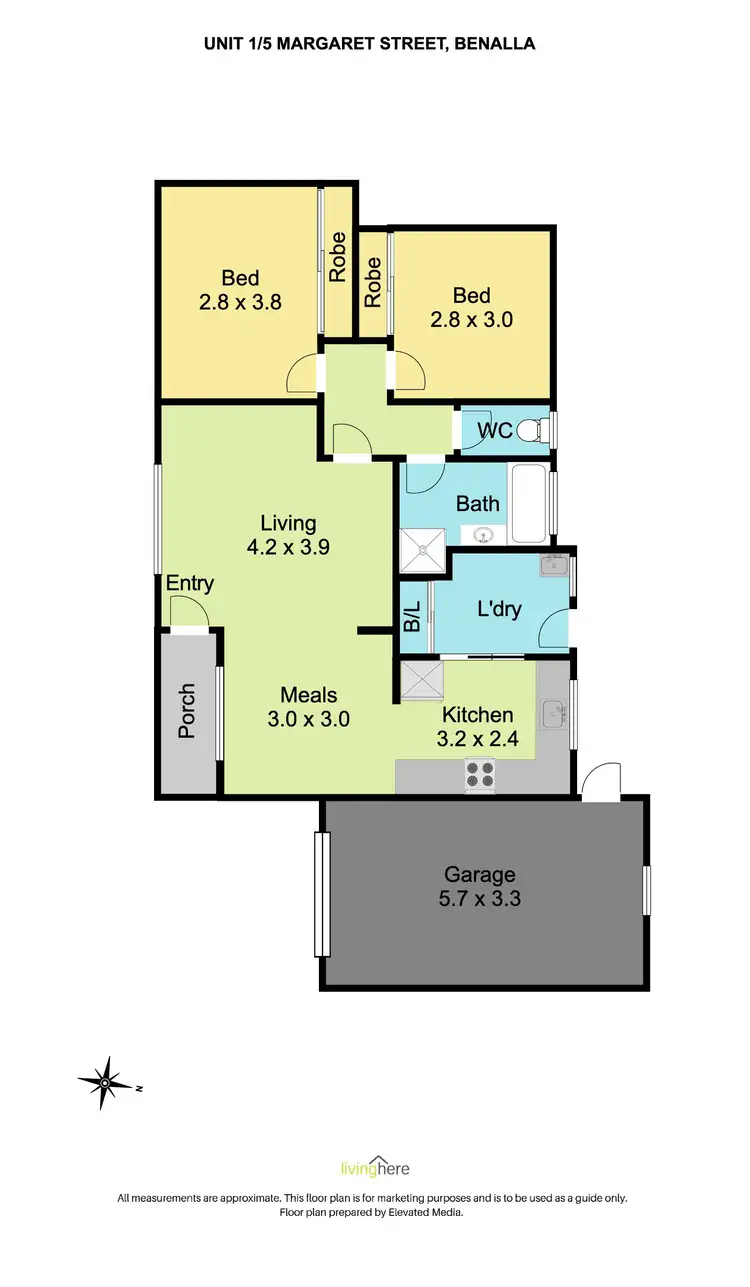 Floorplan of Homely house listing, 1/5 Margaret Street, Benalla VIC 3672