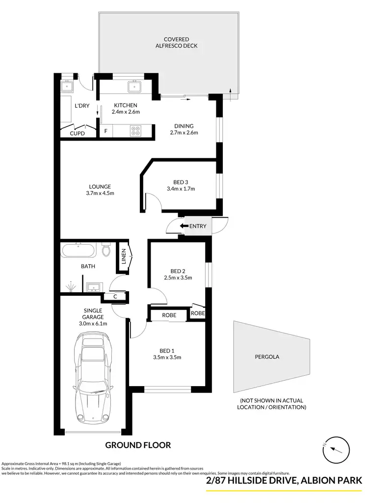 Floorplan of Homely villa listing, 2/87 Hillside Drive, Albion Park NSW 2527