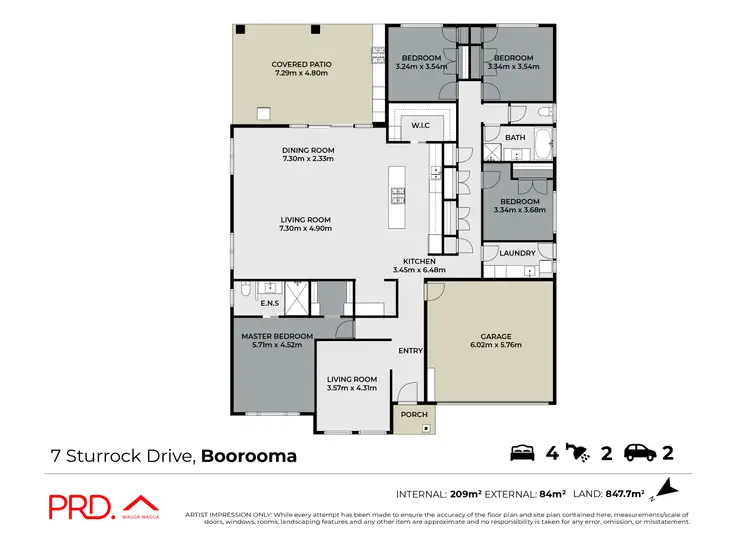 Floorplan of Homely house listing, 7 Sturrock Drive, Boorooma NSW 2650