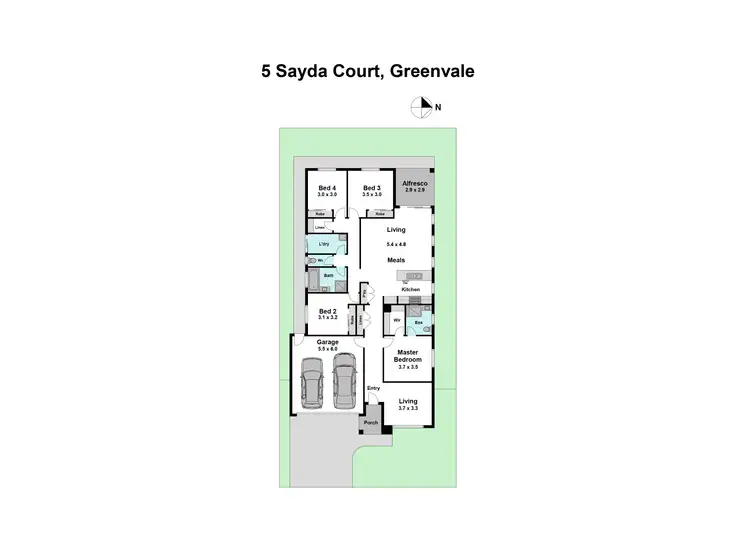 Floorplan of Homely house listing, 5 Sayda Court, Greenvale VIC 3059