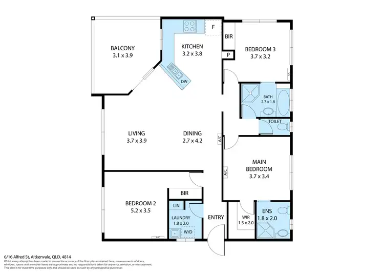 Floorplan of Homely apartment listing, 6/16 Alfred Street, Aitkenvale QLD 4814
