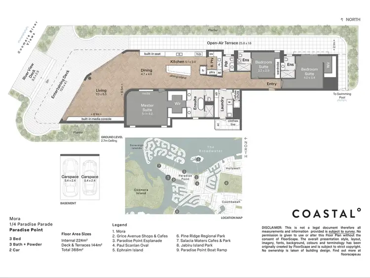 Floorplan of Homely unit listing, 1/4 Paradise Parade, Paradise Point QLD 4216
