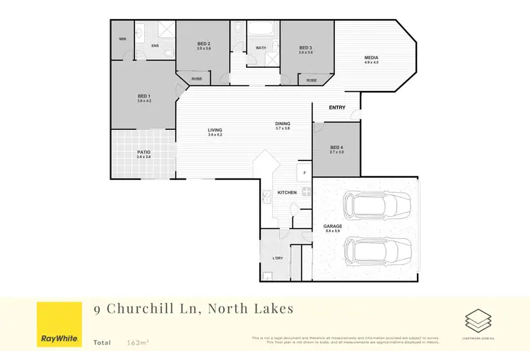 Floorplan of Homely house listing, 9 Churchill Lane, North Lakes QLD 4509