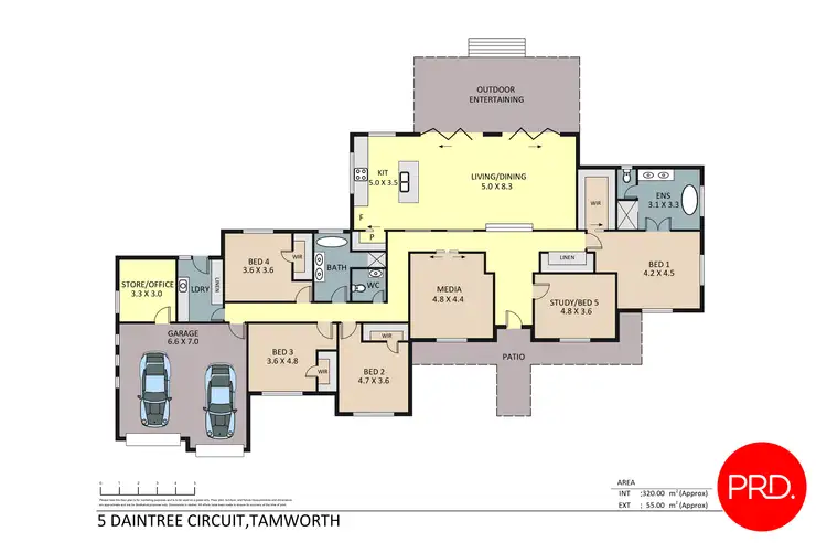 Floorplan of Homely house listing, 5 Daintree Circuit, Tamworth NSW 2340