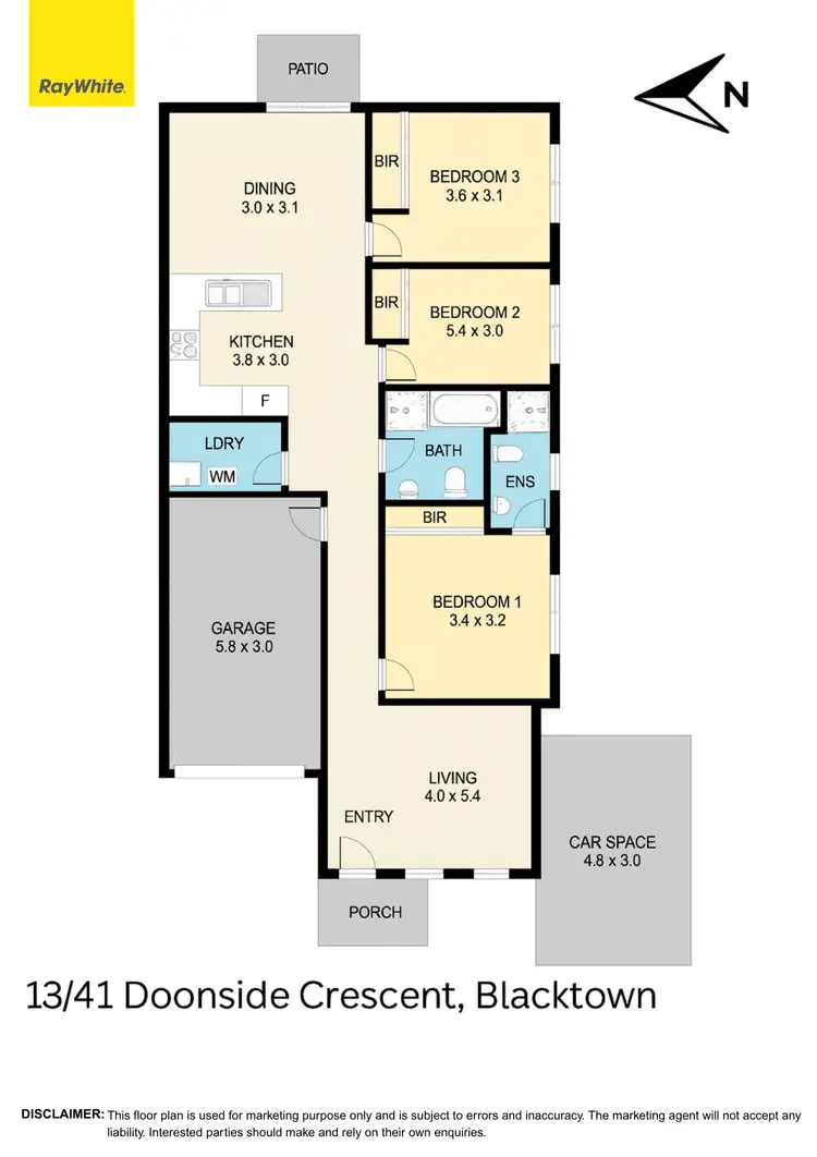 Floorplan of Homely villa listing, 13/41 Doonside Crescent, Blacktown NSW 2148