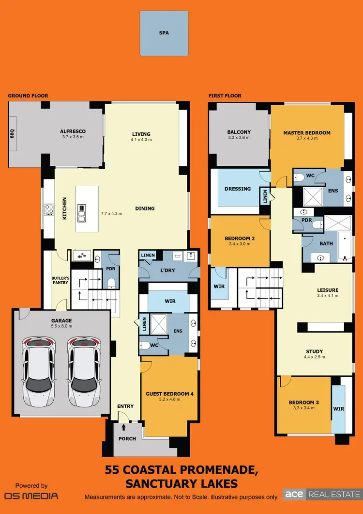 Floorplan of Homely house listing, 55 Coastal promenade, Sanctuary Lakes VIC 3030