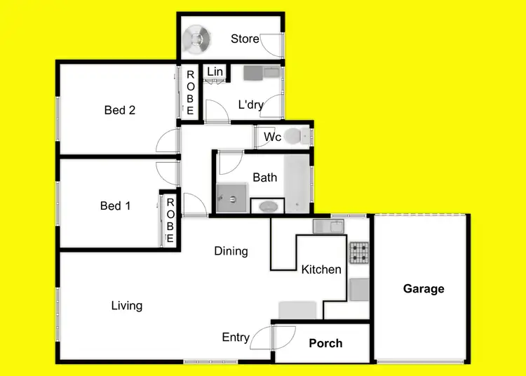 Floorplan of Homely unit listing, 1/163 Walnut Avenue, Mildura VIC 3500