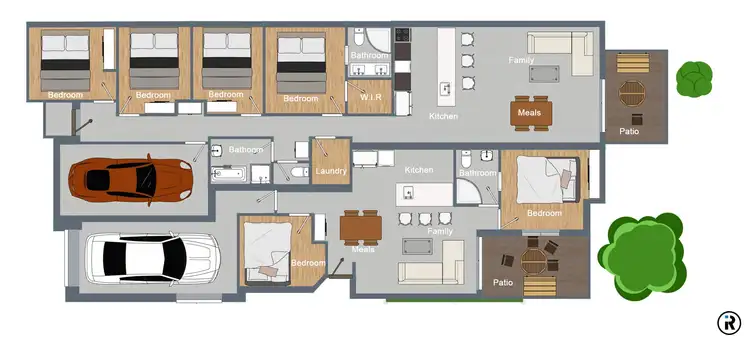 Floorplan of Homely house listing, A&B/6/8 Kyloe Court, Kingston QLD 4114