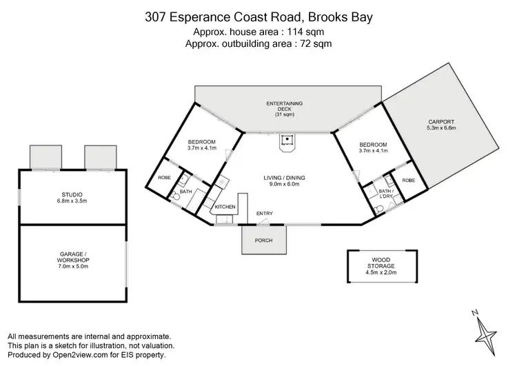 Floorplan of Homely house listing, 307 Esperance Coast Road, Brooks Bay TAS 7116