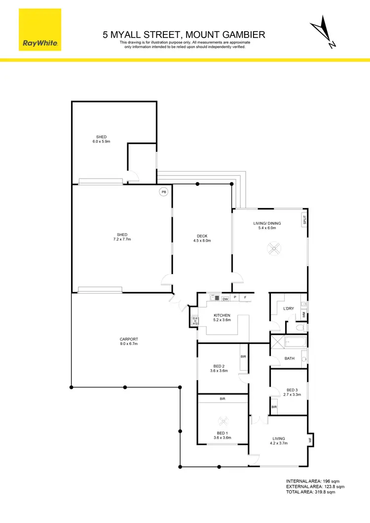 Floorplan of Homely house listing, 5 Myall Street, Mount Gambier SA 5290