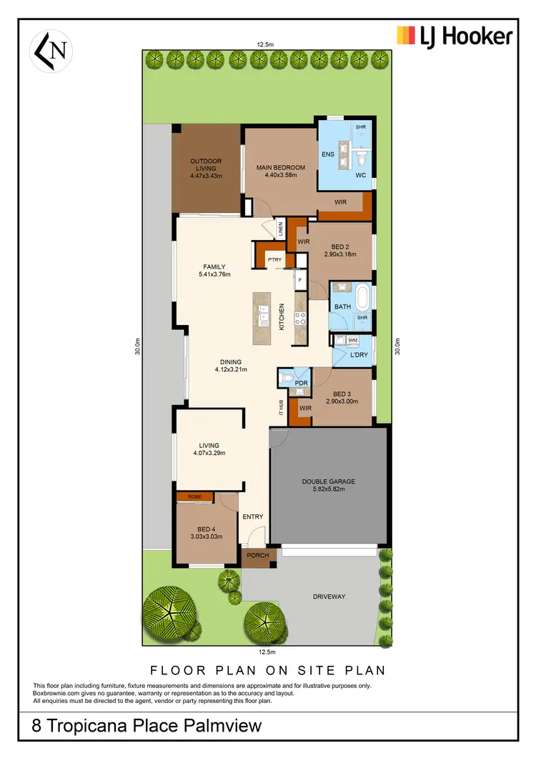 Floorplan of Homely house listing, 8 Tropicana Place, Palmview QLD 4553