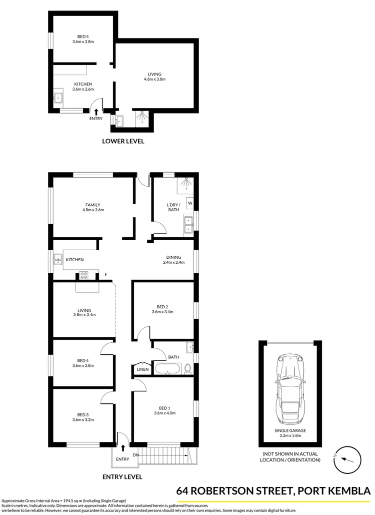 Floorplan of Homely house listing, 64 Robertson Street, Port Kembla NSW 2505