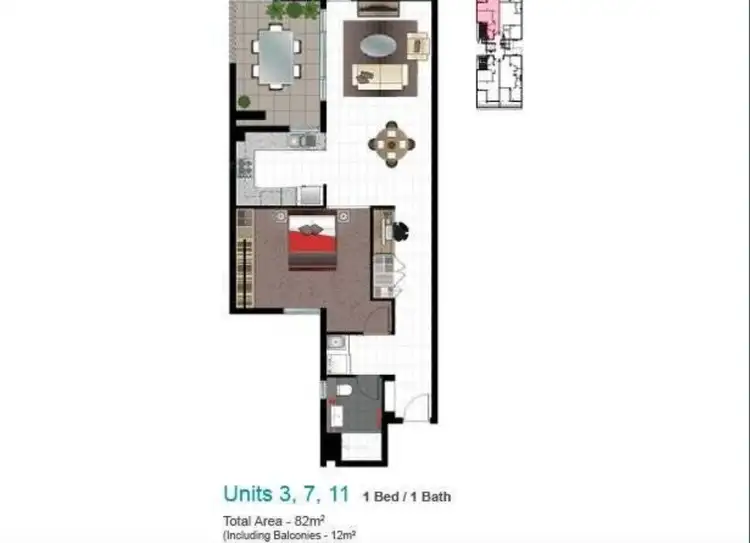 Floorplan of Homely unit listing, 7/1163 Sandgate Road, Nundah QLD 4012