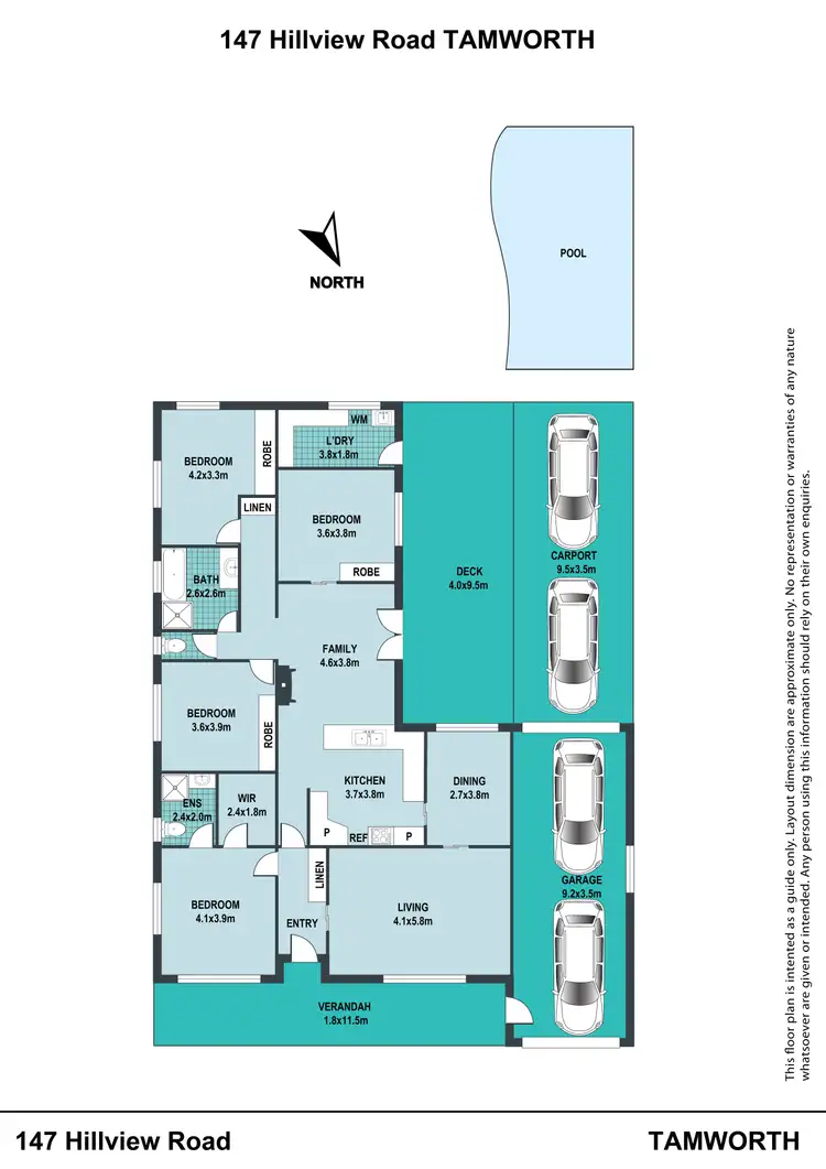 Floorplan of Homely house listing, 147 Hillvue Road, Tamworth NSW 2340