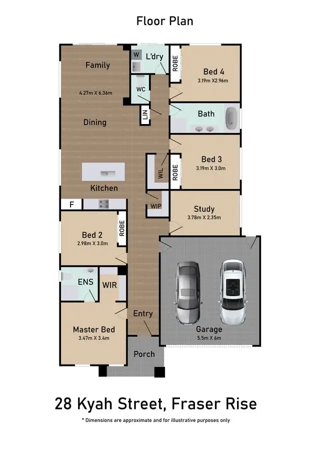 Floorplan of Homely house listing, 28 Kyah Street, Fraser Rise VIC 3336