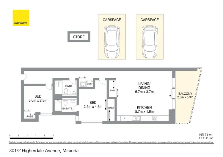 Floorplan of Homely apartment listing, 301/2 Higherdale Ave, Miranda NSW 2228