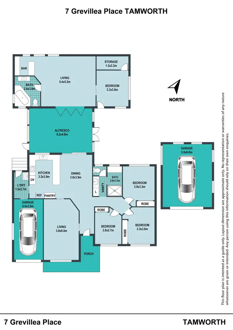 Floorplan of Homely house listing, 7 Grevillea Place, Tamworth NSW 2340