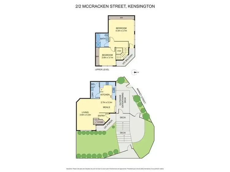 Floorplan of Homely house listing, 2/2 McCracken Street, Kensington VIC 3031