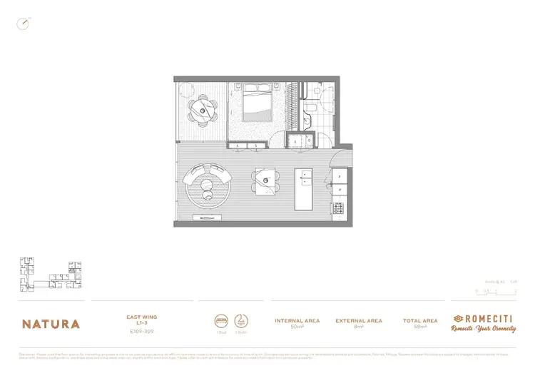 Floorplan of Homely apartment listing, A309/82 Waterloo Road, Macquarie Park NSW 2113