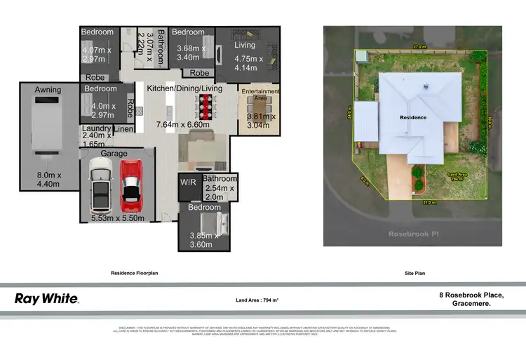 Floorplan of Homely house listing, 8 Rosebrook Place, Gracemere QLD 4702