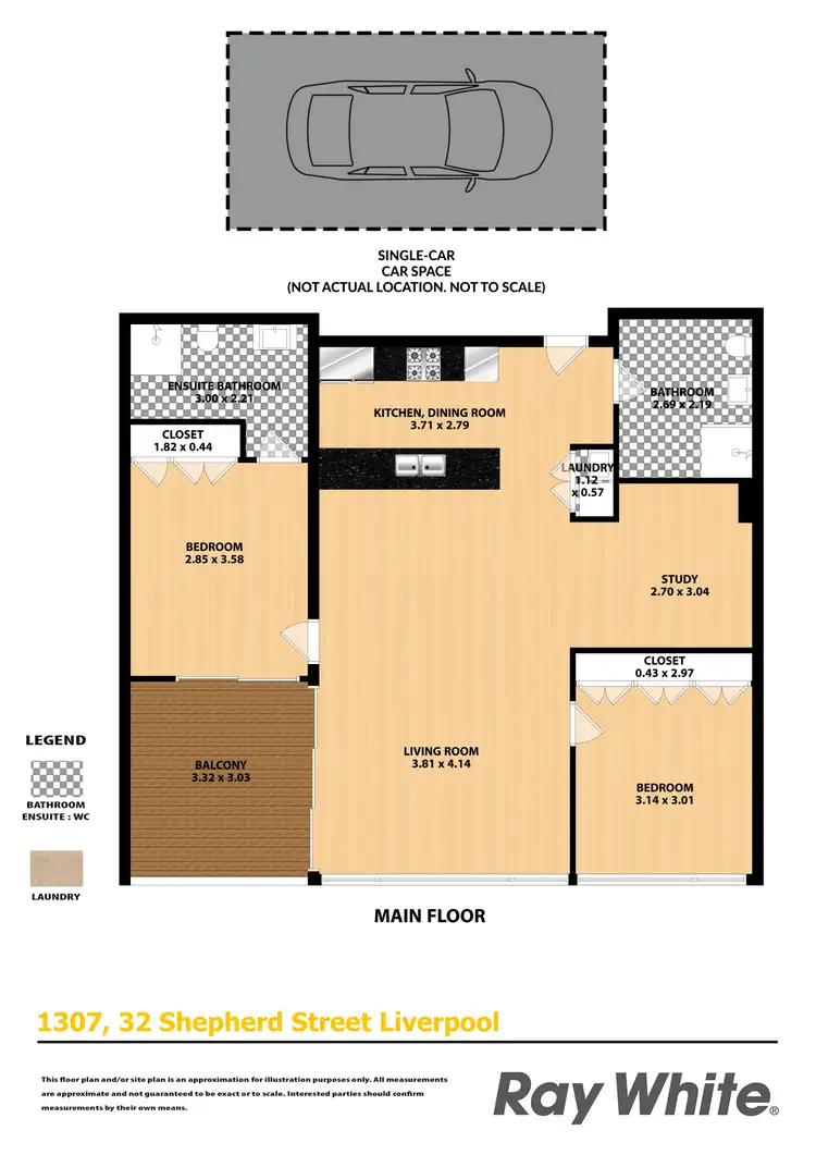 Floorplan of Homely house listing, 1307/32 Shepherd Street, Liverpool NSW 2170