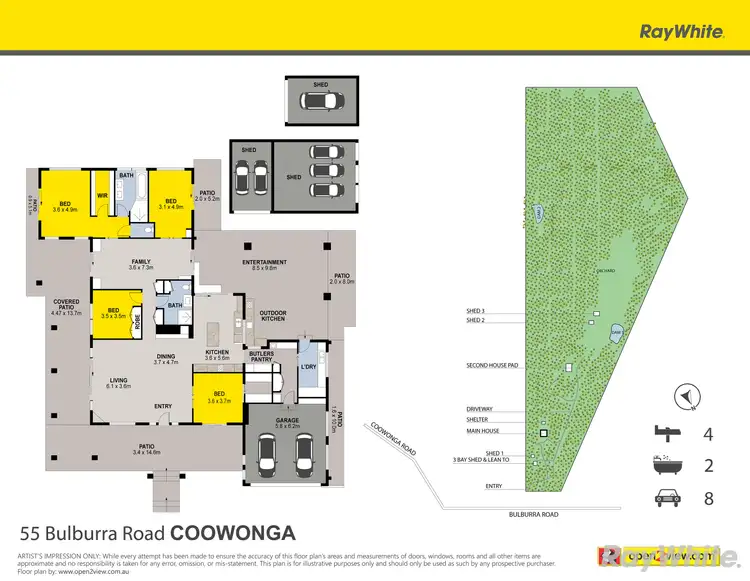 Floorplan of Homely rural property listing, 55 Bulburra Road, Coowonga QLD 4702