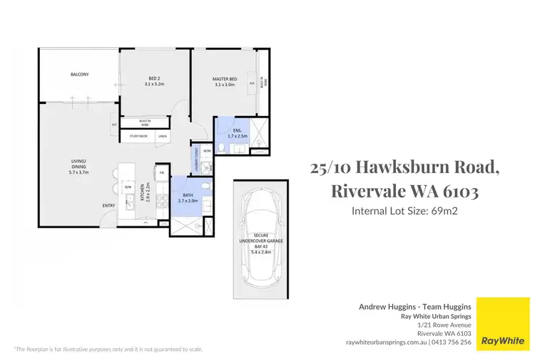 Floorplan of Homely apartment listing, 25/10 Hawksburn Road, Rivervale WA 6103