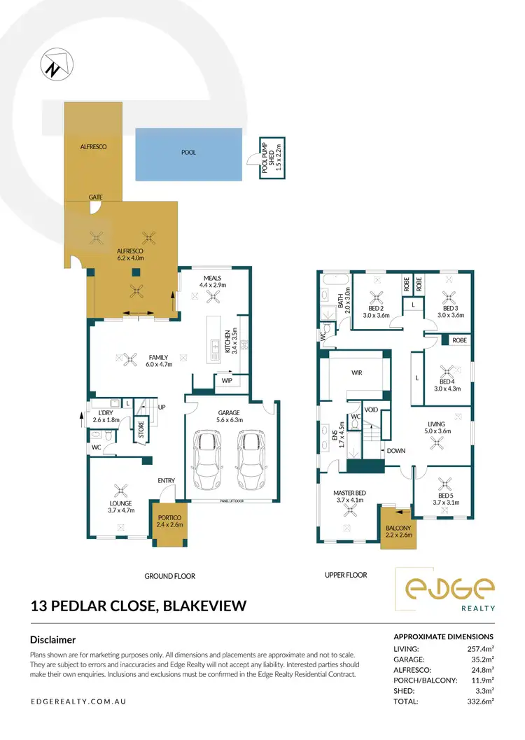 Floorplan of Homely house listing, 13 Pedlar Close, Blakeview SA 5114
