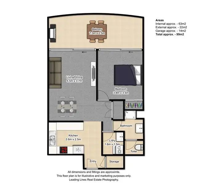 Floorplan of Homely apartment listing, 24/321 Main Street, Kangaroo Point QLD 4169