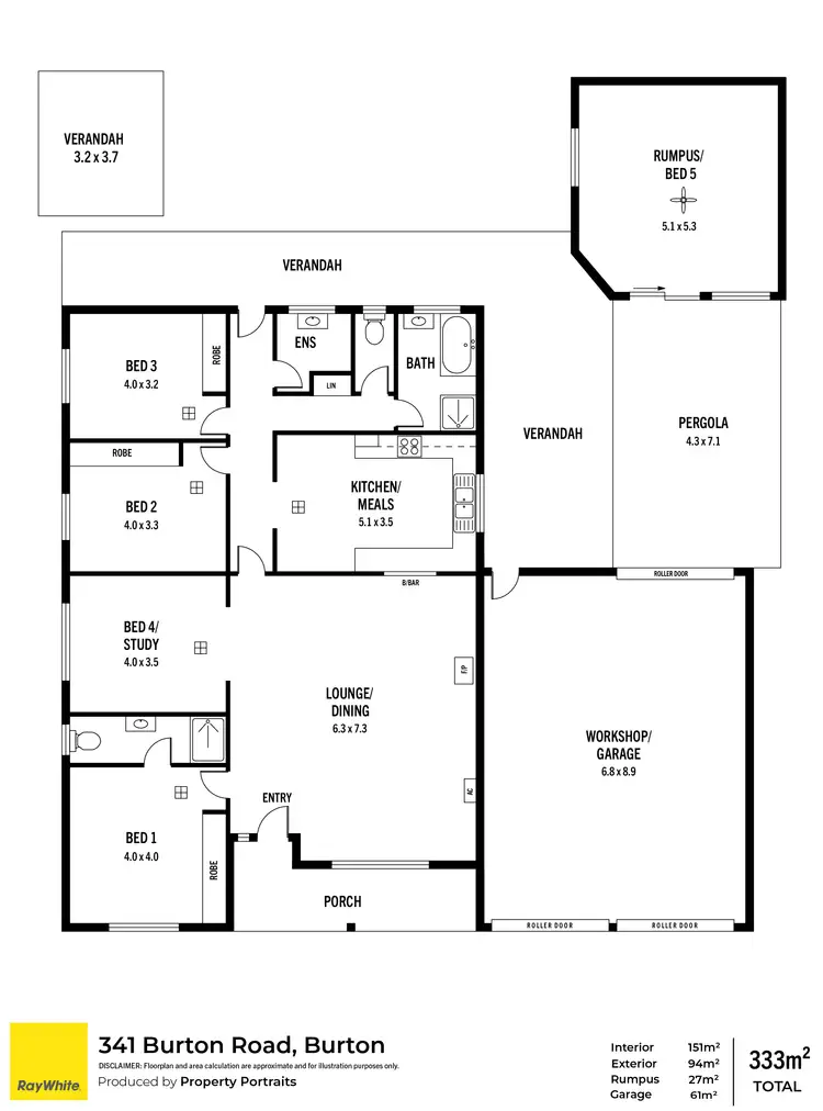 Floorplan of Homely house listing, 341 Burton Road, Burton SA 5110