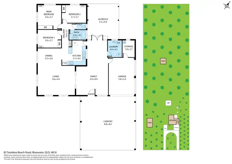 Floorplan of Homely house listing, 85 Toolakea Beach Road, Bluewater QLD 4818