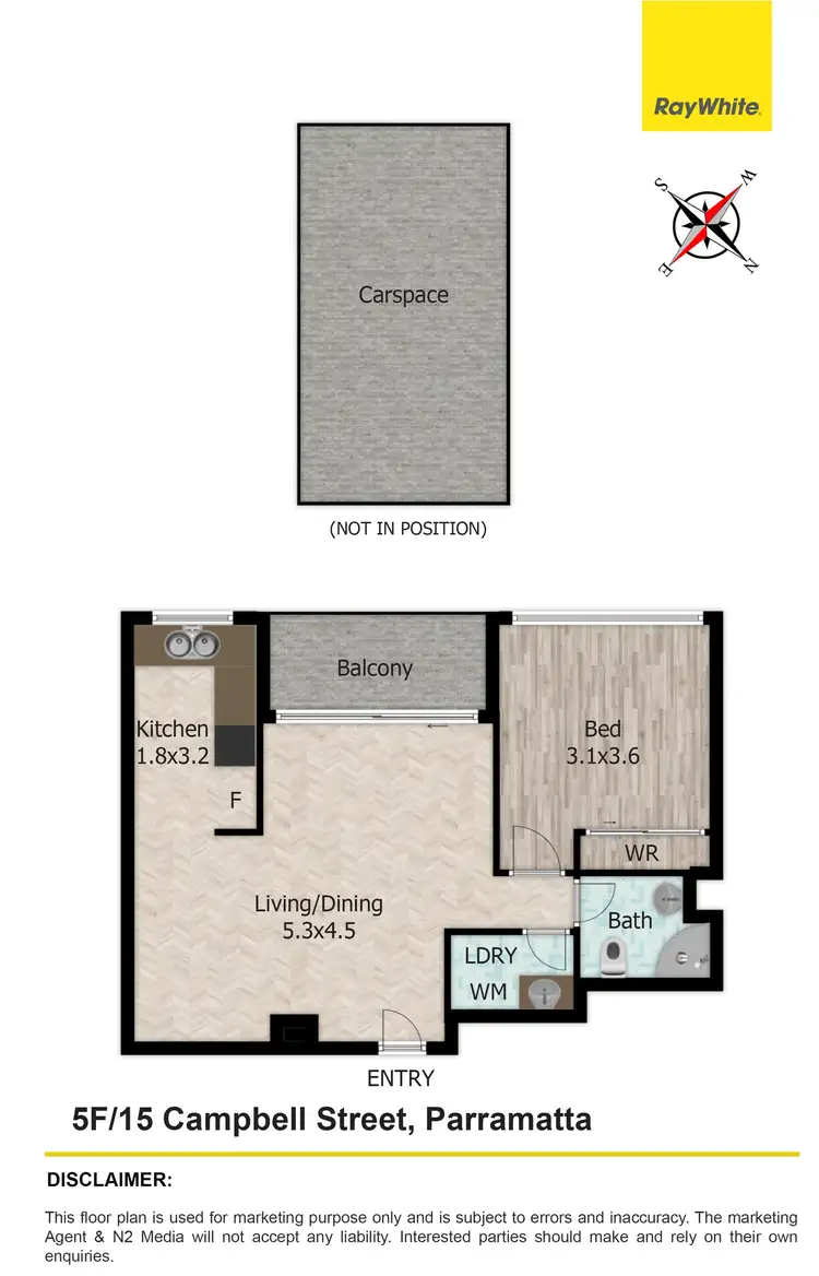 Floorplan of Homely apartment listing, 5F/15 Campbell Street, Parramatta NSW 2150