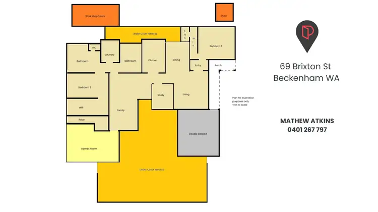 Floorplan of Homely house listing, 69 Brixton Street, Beckenham WA 6107